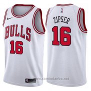 Camiseta Chicago Bulls Paul Zipser #16 Association 2017-18 Blanco