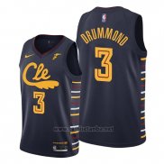 Camiseta Cleveland Cavaliers Andre Drummond #3 Ciudad 2019-20 Azul