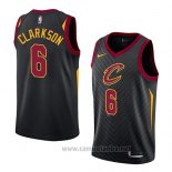 Camiseta Cleveland Cavaliers Jordan Clarkson #6 Statement 2018 Negro