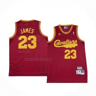Camiseta Cleveland Cavaliers LeBron James #23 Mitchell & Ness Rojo