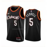 Camiseta Cleveland Cavaliers Yogi Ferrell #5 Ciudad 2020-21 Negro