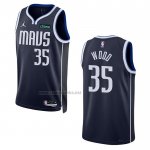 Camiseta Dallas Mavericks Christian Wood #35 Statement 2022-23 Azul