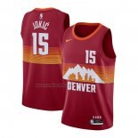 Camiseta Denver Nuggets Nikola Jokic #15 Ciudad 2020-21 Rojo