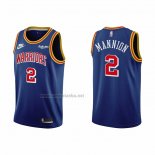 Camiseta Golden State Warriors Nico Mannion #2 75th Anniversary Azul