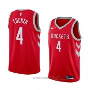 Camiseta Houston Rockets P.j. Tucker #4 Icon 2017-18 Rojo