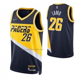 Camiseta Indiana Pacers Jeremy Lamb #26 Ciudad 2021-22 Azul