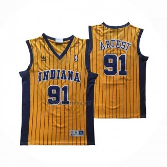 Camiseta Indiana Pacers Ron Artest NO 91 Amarillo