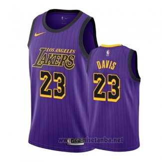 Camiseta Los Angeles Lakers Anthony Davis #23 Ciudad 2019-20 Violeta