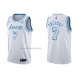 Camiseta Los Angeles Lakers Carmelo Anthony #7 Ciudad 2021-22 Blanco