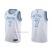 Camiseta Los Angeles Lakers Carmelo Anthony #7 Ciudad 2021-22 Blanco