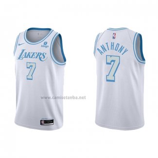 Camiseta Los Angeles Lakers Carmelo Anthony #7 Ciudad 2021-22 Blanco
