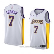 Camiseta Los Angeles Lakers Isaiah Thomas #7 Association 2018 Blanco