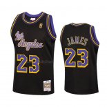 Camiseta Los Angeles Lakers Lebron James #23 Reload Hardwood Classics 2020 Negro
