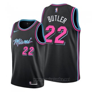 Camiseta Miami Heat Jimmy Butler #22 Ciudad 2019 Negro