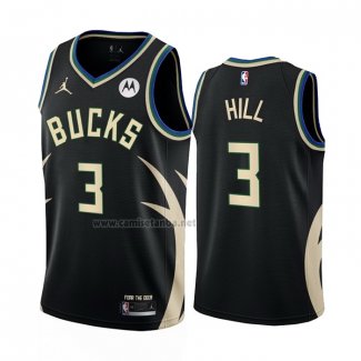 Camiseta Milwaukee Bucks George Hill #3 Statement 2022-23 Negro