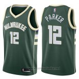 Camiseta Milwaukee Bucks Jabari Parker #12 Motorcycles Harlry 2017-18 Verde