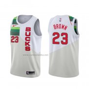 Camiseta Milwaukee Bucks Sterling Marron #23 Earned Blanco