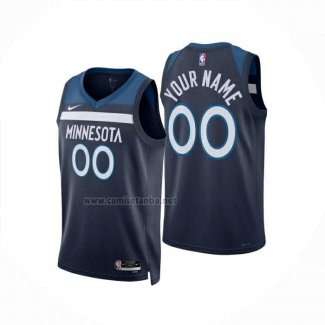 Camiseta Minnesota Timberwolves Personalizada Icon 2024-25 Azul