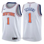 Camiseta New York Knicks Ramon Sessions #1 Statement 2017-18 Blanco