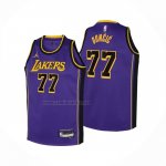 Camiseta Nino Los Angeles Lakers Luka Doncic NO 77 Statement 2024 Violeta