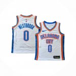 Camiseta Nino Oklahoma City Thunder Russell Westbrook #0 Association 2024-25 Blanco