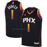 Camiseta Nino Phoenix Suns Devin Booker NO 1 Statement 2022-23 Negro
