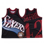 Camiseta Philadelphia 76ers Al Horford #42 Mitchell & Ness Big Face Negro
