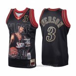Camiseta Philadelphia 76ers Allen Iverson Slam #3 Retro Negro