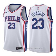 Camiseta Philadelphia 76ers Ersan Ilyasova #23 Association 2017-18 Blanco