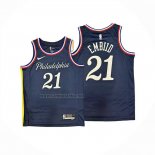 Camiseta Philadelphia 76ers Joel Embiid NO 21 City 2025-26 Azul