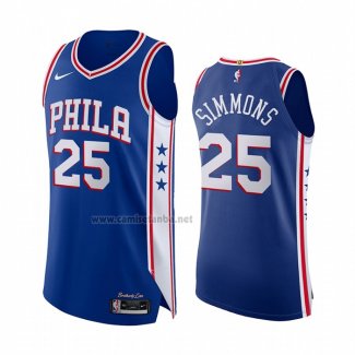 Camiseta Philadelphia 76ers Joel Embiid #25 Icon Autentico Azul