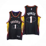 Camiseta Phoenix Suns Devin Booker #1 75th Anniversary 2022 Negro
