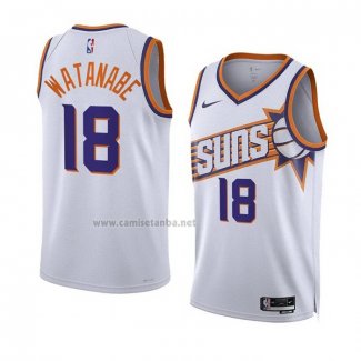 Camiseta Phoenix Suns Yuta Watanabe #18 Association 2023-24 Blanco