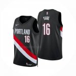 Camiseta Portland Trail Blazers Hansen Yang NO 16 Icon 2025-26 Negro