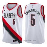 Camiseta Portland Trail Blazers Pat Connaughton #5 Swingman Association 2017-18 Blanco