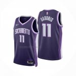 Camiseta Sacramento Kings Domantas Sabonis NO 11 Ciudad 2025-26 Violeta