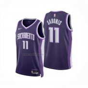 Camiseta Sacramento Kings Domantas Sabonis NO 11 Ciudad 2025-26 Violeta