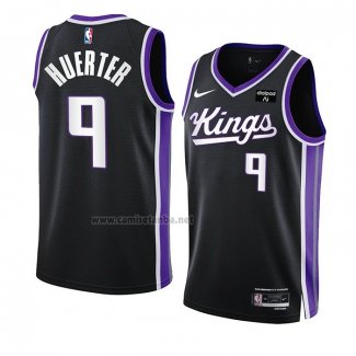 Camiseta Sacramento Kings Kevin Huerter #9 Icon 2023-24 Negro