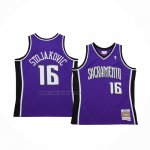 Camiseta Sacramento Kings Peja Stojakovic #16 Mitchell & Ness 2002-03 Violeta