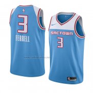 Camiseta Sacramento Kings Yogi Ferrell #3 Ciudad 2018-19 Azul