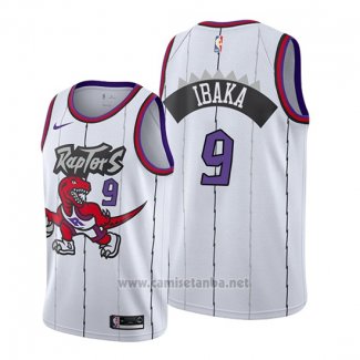 Camiseta Toronto Raptors Serge Ibaka #9 Classic Edition 2019-20 Blanco