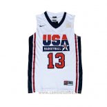 Camiseta USA 1992 Chris Paul #13 Blanco