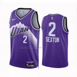 Camiseta Utah Jazz Collin Sexton #2 Ciudad 2023-24 Violeta
