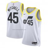 Camiseta Utah Jazz Donovan Mitchell #45 Association 2022-23 Blanco