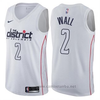 Camiseta Washington Wizards John Wall #2 Ciudad Blanco