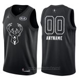 Camiseta All Star 2018 Milwaukee Bucks Nike Personalizada Negro