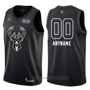 Camiseta All Star 2018 Milwaukee Bucks Nike Personalizada Negro