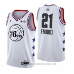 Camiseta All Star 2019 Philadelphia 76ers Joel Embiid #21 Blanco