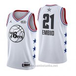 Camiseta All Star 2019 Philadelphia 76ers Joel Embiid #21 Blanco