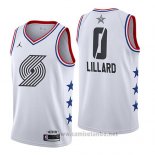 Camiseta All Star 2019 Portland Trail Blazers Damian Lillard #0 Blanco